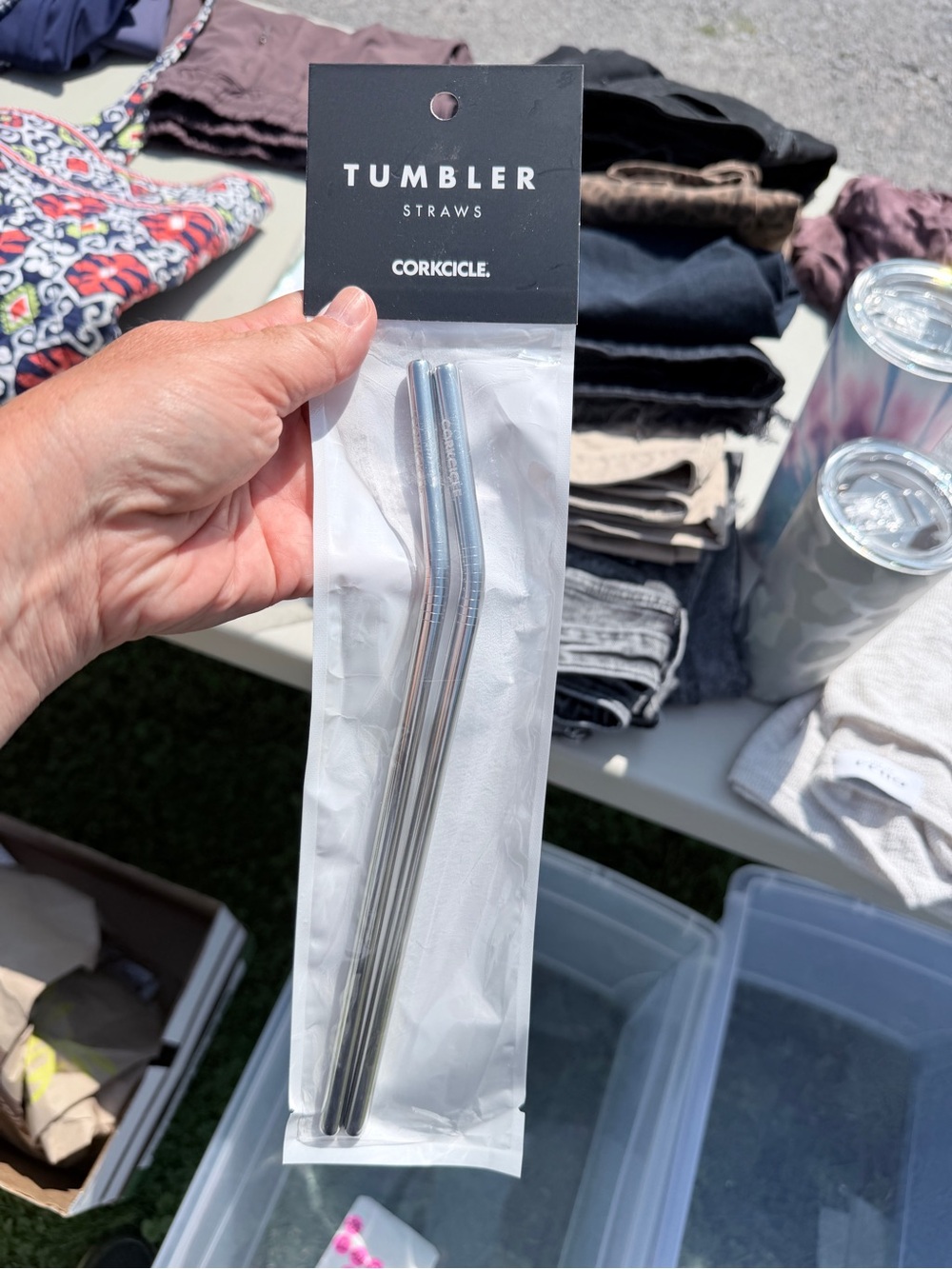 NWT Corkcicle Tumbler Stainless Steel Straw Set